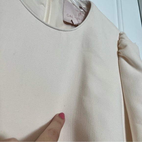 Gal Meets Glam Tallulah Shift Dress Cream Size 2 L - Picture 5 of 11